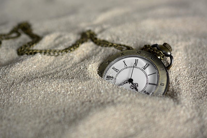Clock showing the passage of time